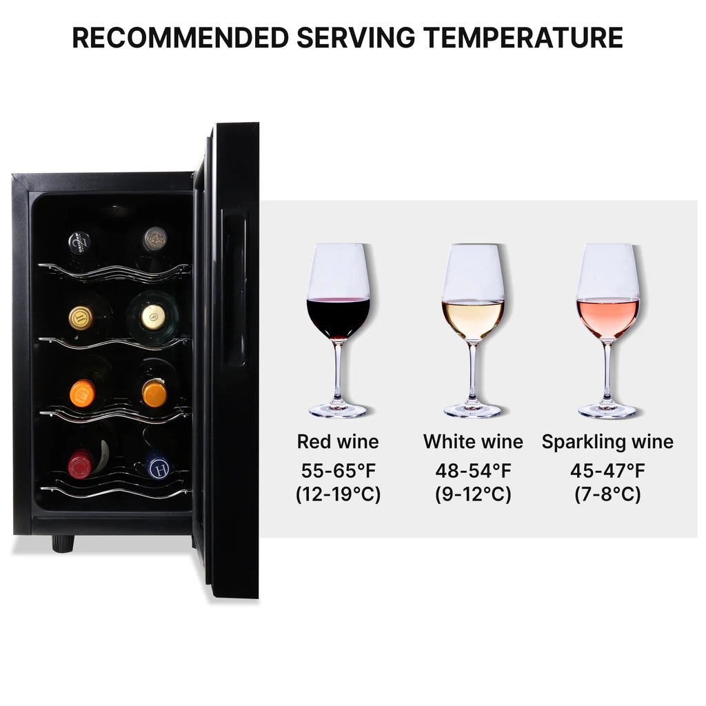 Koolatron 8 Bottle Wine Cooler Thermoelectric Freestanding Wine Fridge