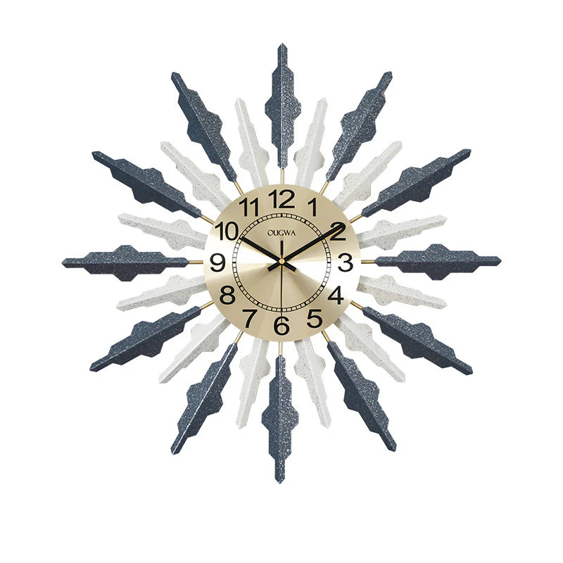 Modern Metal Wall Clock – Creative Luxury Style Decorative Home Clock (Small / Large)