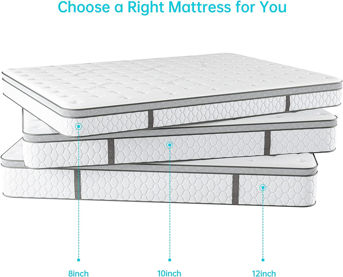 Size Mattress. Serweet 12 Inch Gel Memory Foam Hybrid Mattress in a Box. Fiberglass Free. Breathable Bed Mattress for Cooler Sleep Supportive & Pressure Relief. Medium Firm Feel