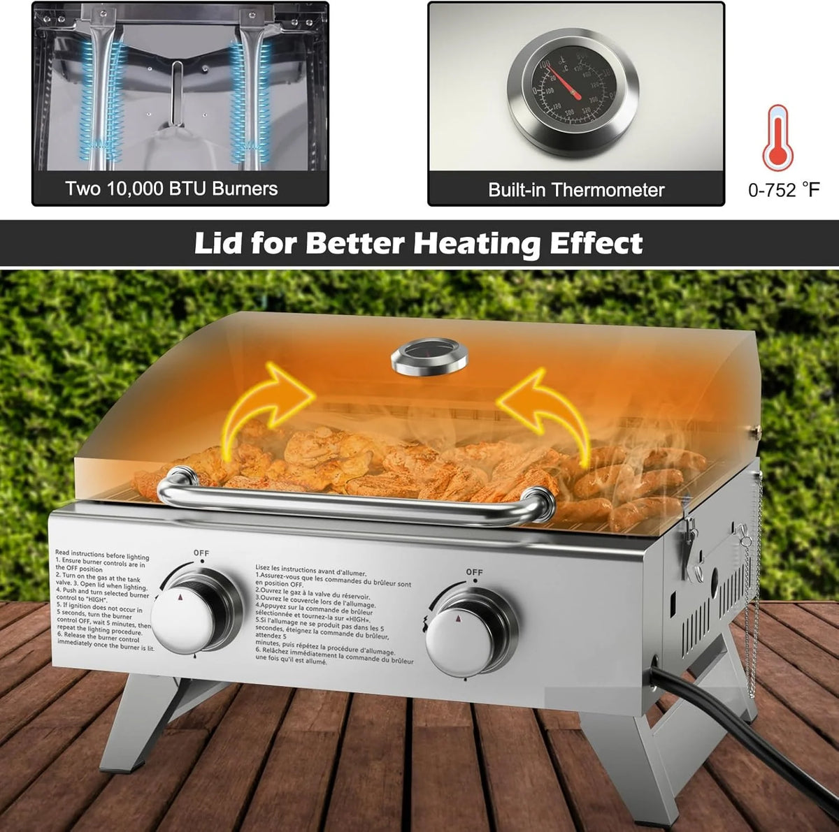 Propane Gas Grill for Outdoor Cooking