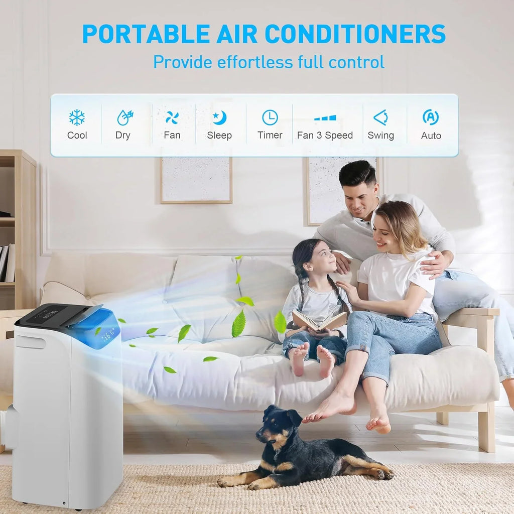 Portable Air Conditioner Cools Up to 700 Sq.ft, 3-IN-1 Energy Efficient Portable AC Unit with Remote Control & Installation Kits for Large…