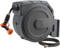 Retractable Garden Hose Reel 1/2 Inch X 130 ft, Super Heavy Duty, Any Length Lock, Slow Return System, Wall Mounted and 180 Deg Swivel…