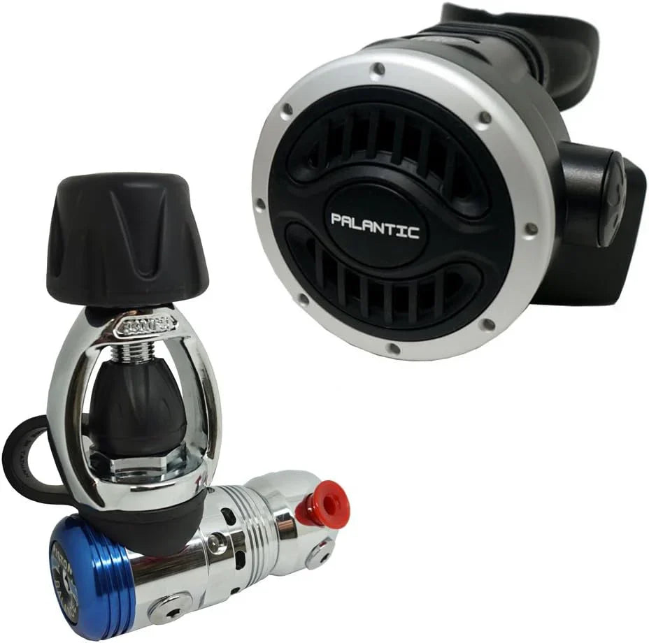 Yoke Regulator & Octopus Combo for Scuba Diving | High-performance Over-balanced Regulator, Silicone Mouthpiece, 27" Hose, Large Purge…