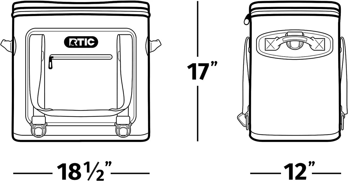 Soft Cooler 40 Insulated Bag, Portable Ice Chest Cooler, 40 Can