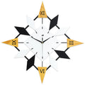 Modern Diamond Style Wall Clock – Solid Wood Decorative Living Room Clock (60x60cm)