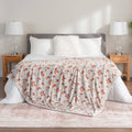 Berkshire Blanket-Classic Heavyweight Soft Printed VelvetLoft Plush Blanket, Full/Queen Size Soft Fuzzy Warm Blanket for Couch Sofa Bed, Mushroom