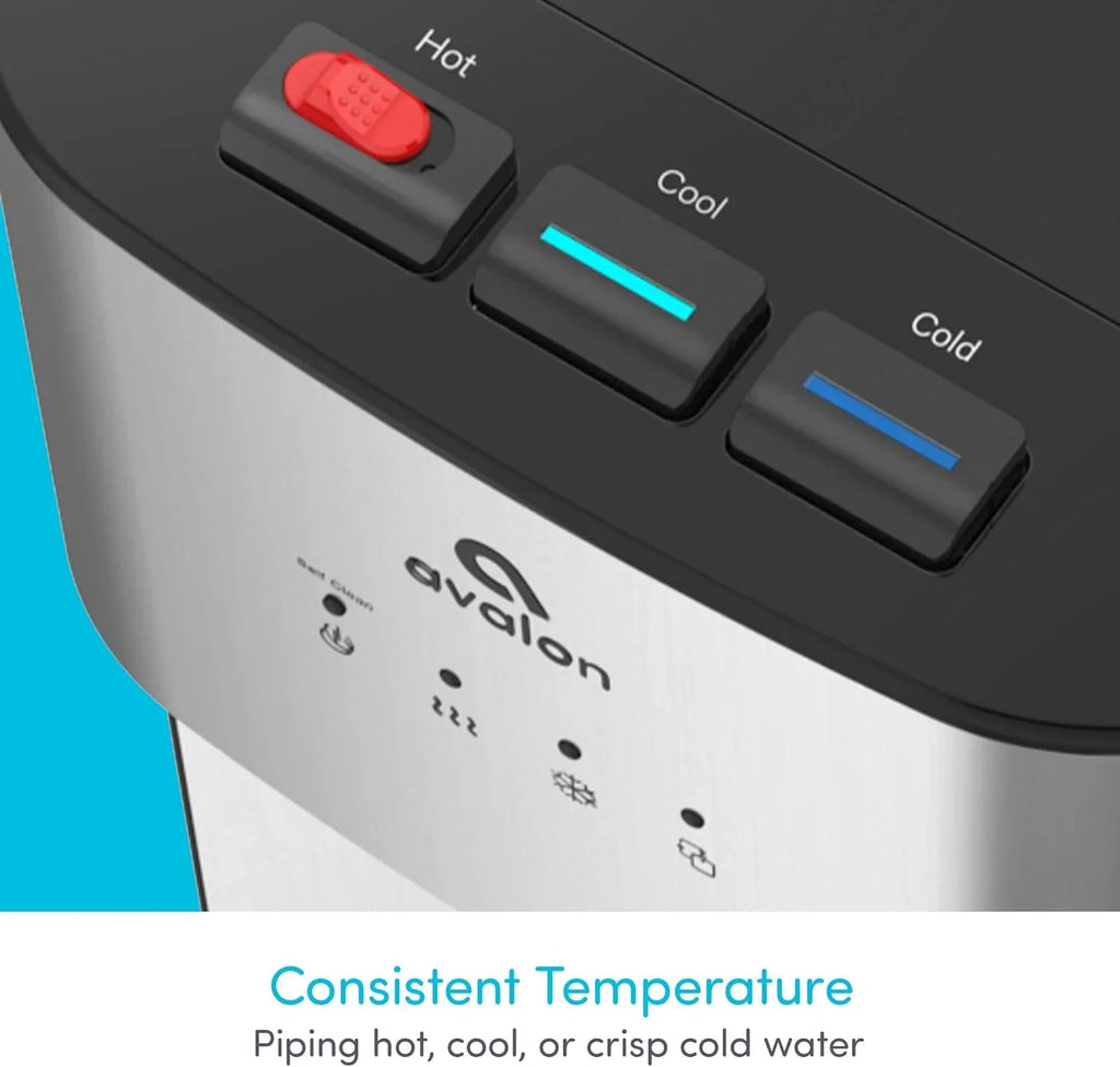 Limited Edition Self Cleaning Water Cooler Water Dispenser - 3 Temperature Settings - Hot, Cold & Room Water, Durable Stainless Steel…