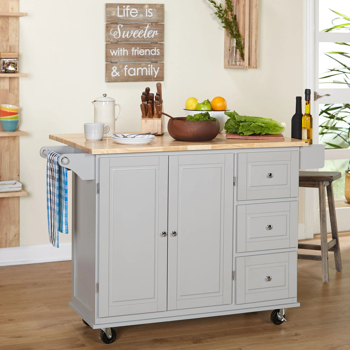 Thatcher Kitchen Cart, Grey