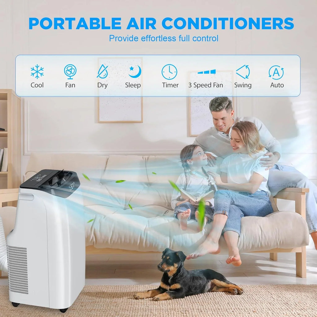 Portable Air Conditioner Cools Up to 700 Sq.ft, 3-IN-1 Energy Efficient Portable AC Unit with Remote Control & Installation Kits for Large…