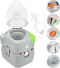 Portable Camping Toilet with 5.8-Gallon Waste Tank