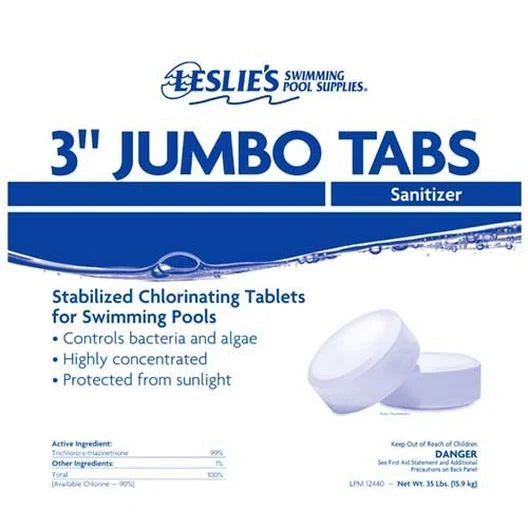 Leslie's - 3 in. Jumbo Chlorine Pool Tabs - 20 lbs. Bucket
