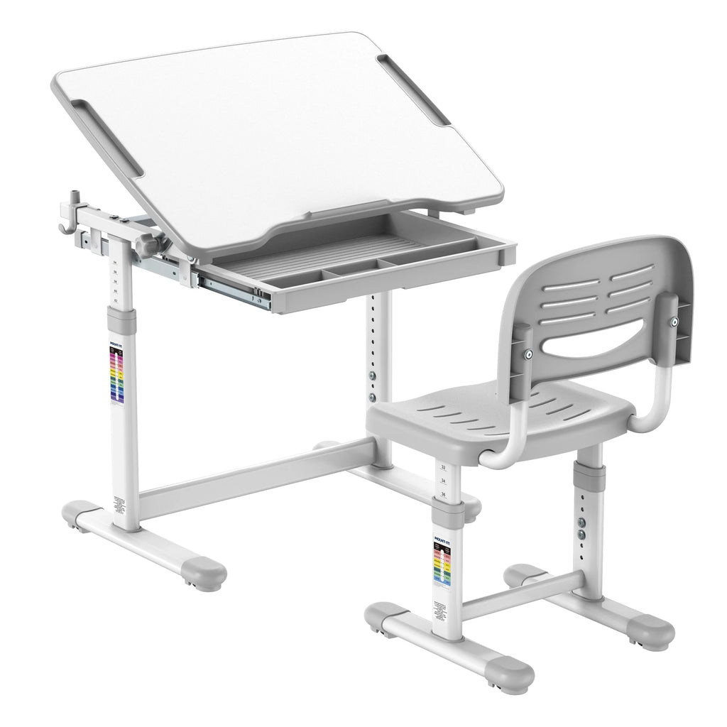 Mount - It! Kids Desk and Chair Set, Blue