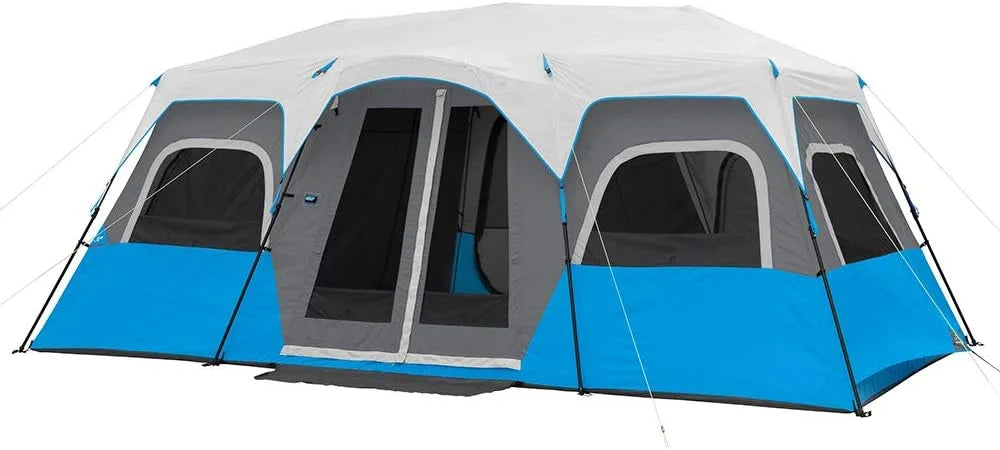 Instant Cabin Tents with LED Lights | 6 Person / 9 Person / 12 Person Family Multi Room Lighted Pop Up Tents for Camping | Included Storage…