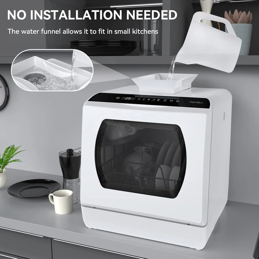 Countertop Dishwasher with Five Programs and 5-Liter Tank