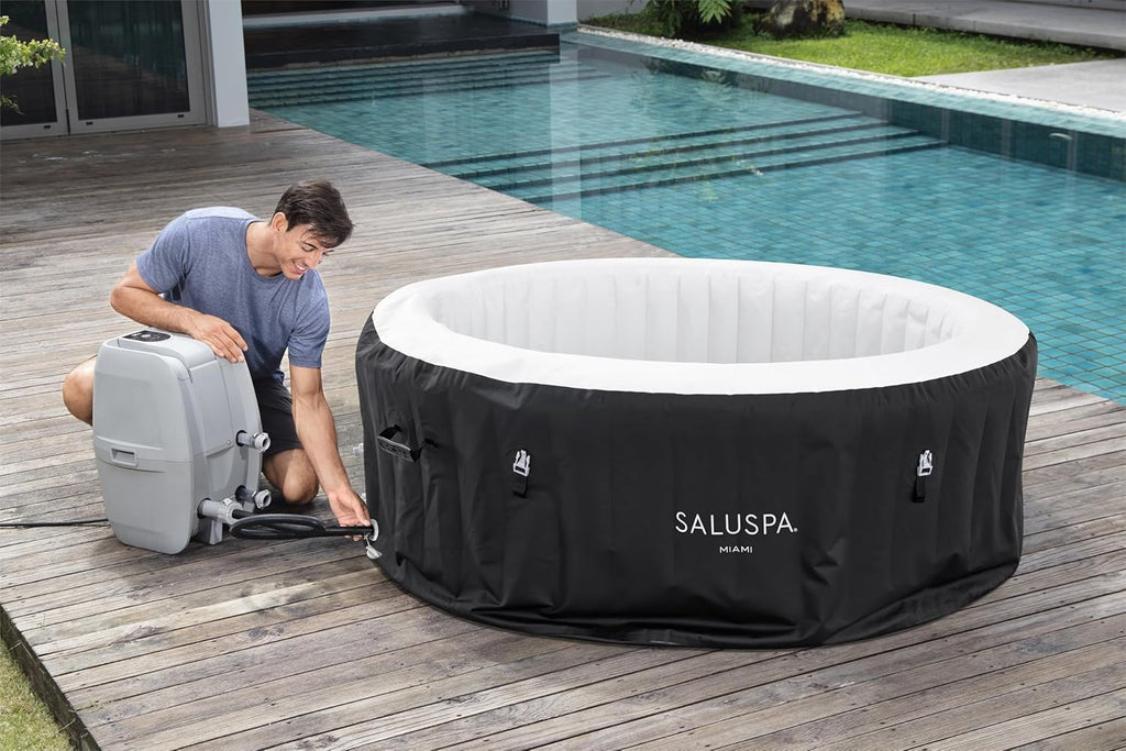 Inflatable Hot Tub Spa (71" X 26") | Portable Hot Tub with 2 Covers (1 Energy-efficient Thermal Cover and 1 Standard Cover) | Fits Up to 2-4…