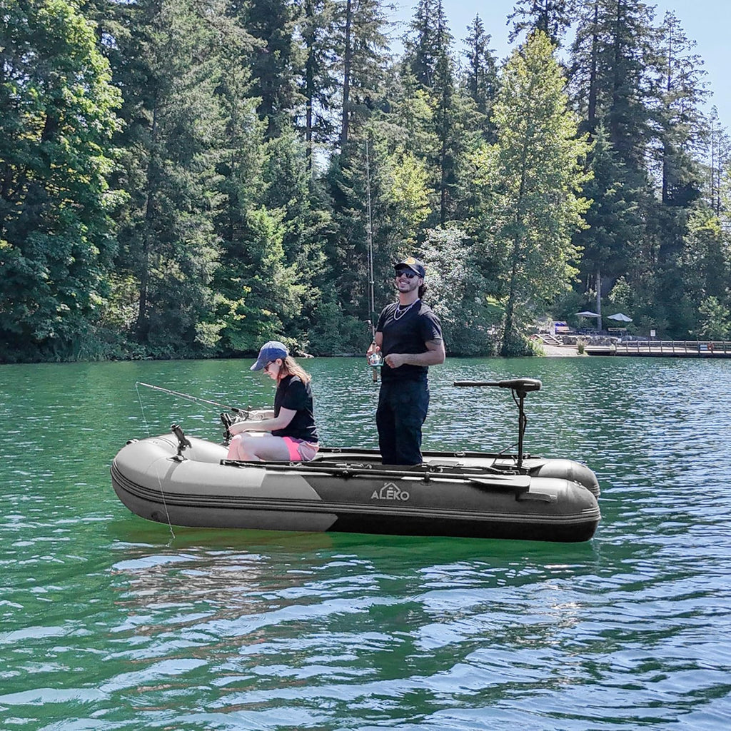 Inflatable Boat | Yacht Dinghy Tender Raft | Multi Person Fishing Boat | Aluminum Floor Oars | Fishing Rod Holders | Heavy-duty Pvc | 2024…