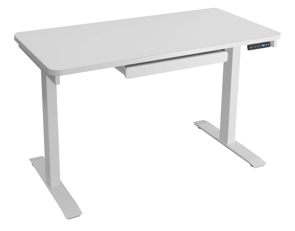 Motionwise Black Electric Height Adjustable Standing Desk, 24?x48", Height Adjustable 28" - 48" with 4 Pre - Set Height Adjustments and USB Charge Port, Multiple Colors