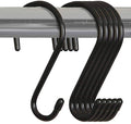 Smart Design Premium S Hooks with Rubber Gripped Finish Set of 6 - Steel Metal Frame - Rust Resistant Finish - Hanging Kitchen, Closet, and Storage