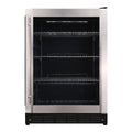 Vissani 23.4 in. 50 Bottle, 154 Can, Wine and Beverage Cooler with Stainless Steel Door, Stainless and Black