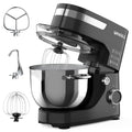 WHALL Stand Mixer - 5.5qt 12 - Speed Tilt - Head Electric Kitchen Mixer with Dough Hook/Wire Whip/Beater, Stainless Steel Bowl (Black) New