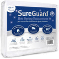 Queen Size SureGuard Box Spring Encasement - 100% Waterproof Bed Bug Proof Hypoallergenic - Premium Zippered Six-Sided Cover