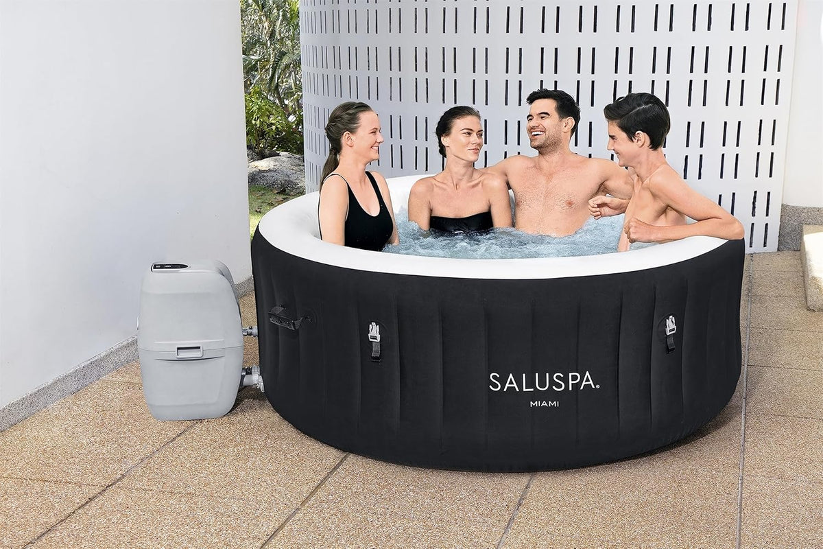 Inflatable Hot Tub Spa (71" X 26") | Portable Hot Tub with 2 Covers (1 Energy-efficient Thermal Cover and 1 Standard Cover) | Fits Up to 2-4…