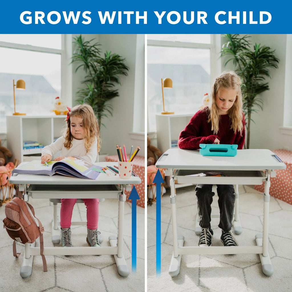 Mount - It! Kids Desk and Chair Set, Blue