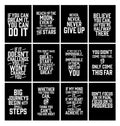 Verbier Collection Verbier Inspirational Quotes Wall Art - 12 x A4 Motivational Posters for Room decor/gym poster/office decoration/bedroom/kitchen