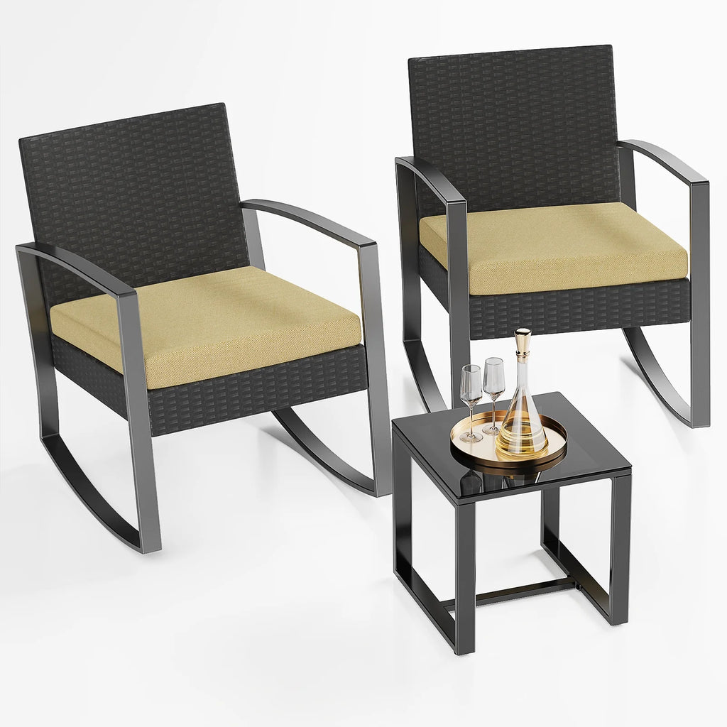Patio Furniture Set Clearance, Lofka 5 Piece Outdoor Sectional Furniture Chair Set with Cushions and Tea Table, Gray