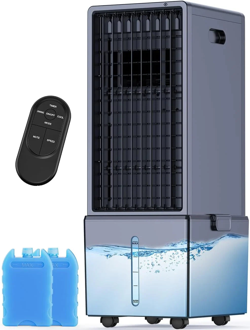 Portable Air Conditioners W/remote, 4 Modes & 3 Speeds, Waterless Alert System & 2.4-GAL Tank for 20H Cooling, 12H Timer for Auto Off,…
