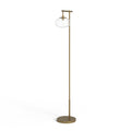 Nula 67.75" Arched Floor Lamp Joss & Main Base Finish: Brushed Brass, Shade Color: Seeded