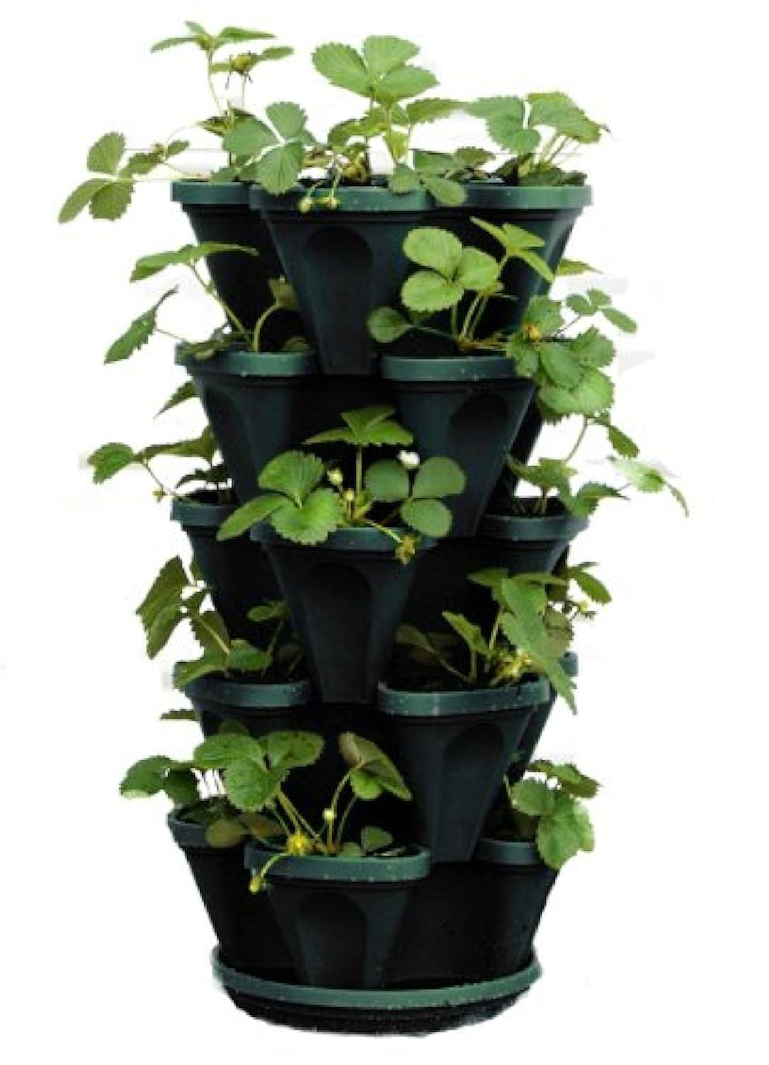Mr. Stacky 1305-hg 5-Tier Stackable Strawberry Herb Flower & Vegetable Planter