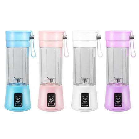 Portable Blender Electric, Personal Size Juicer Cup for Smoothies and Shakes, with Six Blades, for Sports Travel and Outdoors, Blue, Purple