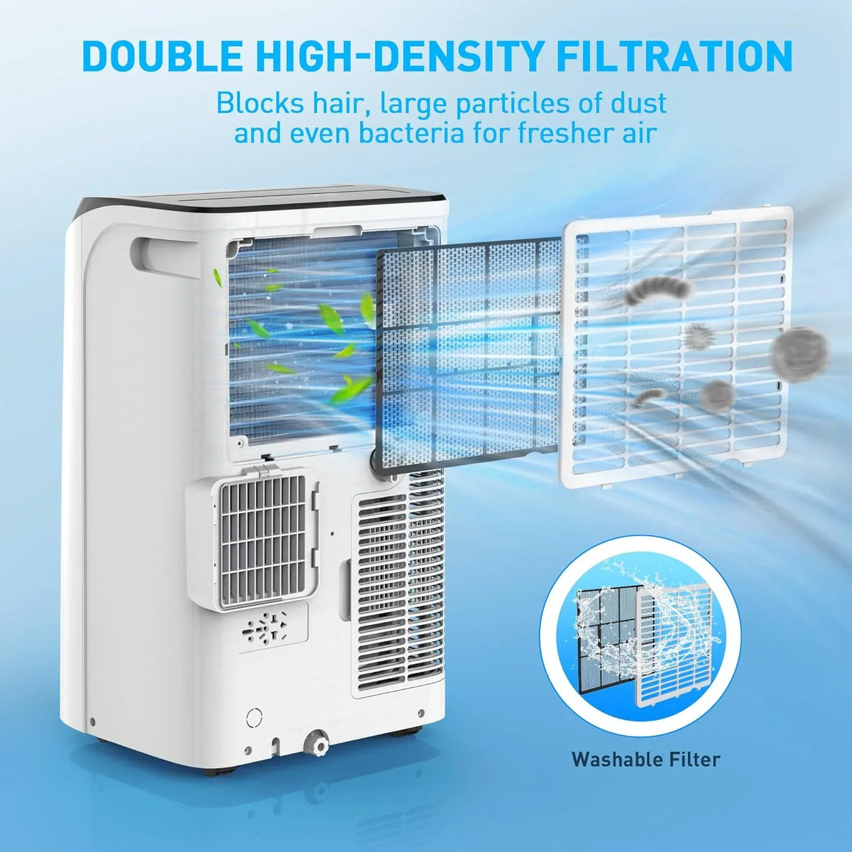Portable Air Conditioner Cools Up to 700 Sq.ft, 3-IN-1 Energy Efficient Portable AC Unit with Remote Control & Installation Kits for Large…