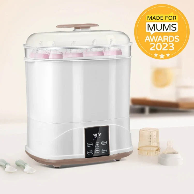 Premium 3-IN-1 Baby Bottle Steam Sterilizer and Dryer with LED Monitor