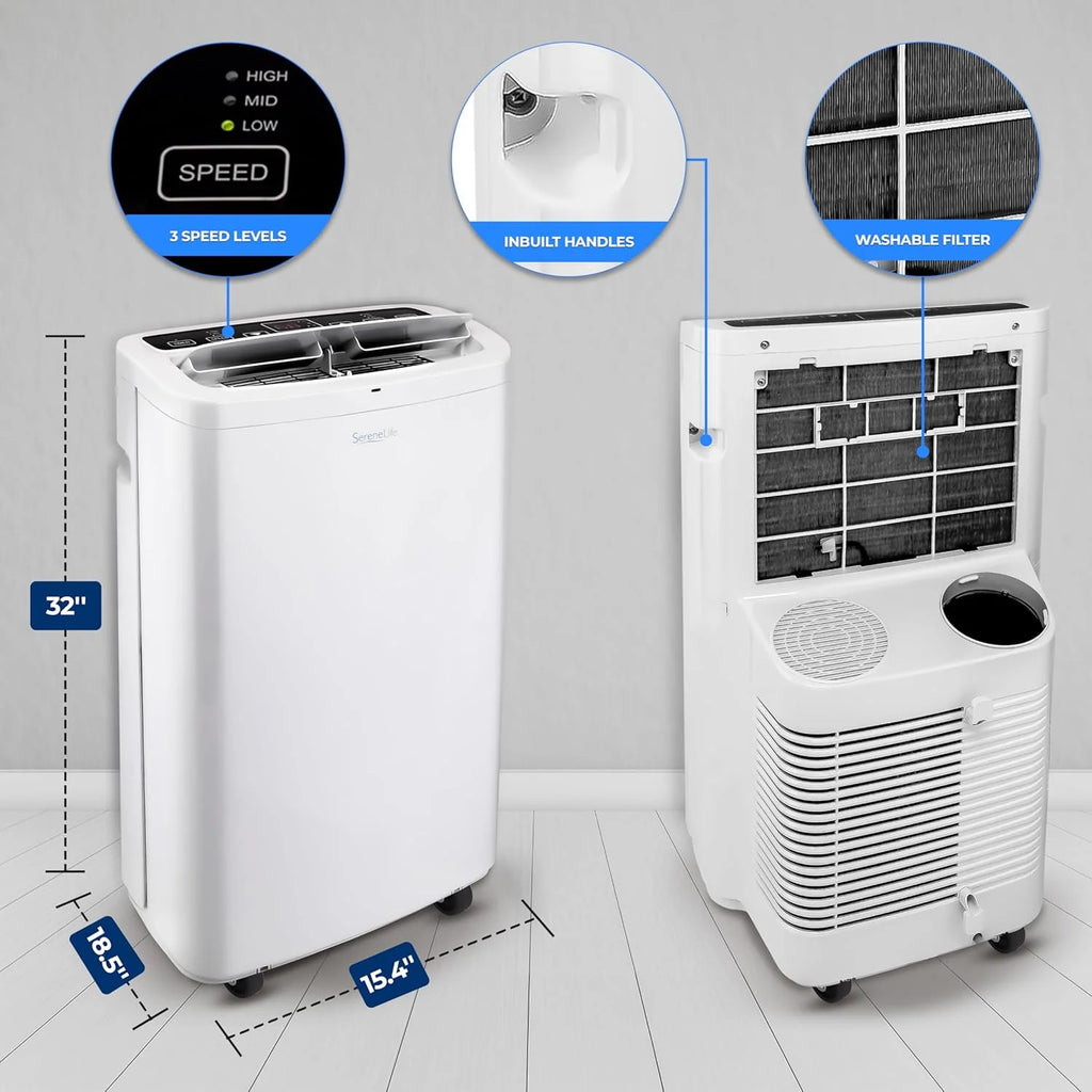 Portable Air Conditioner with Remote Control and Window Kit