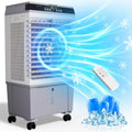 Swamp Cooler Air Conditioner, Evaporative Air Cooler with 5.3 gallon Water Tank, 4 Ice Box, Remote, 12H Timer, 120 Oscillation, Portable…