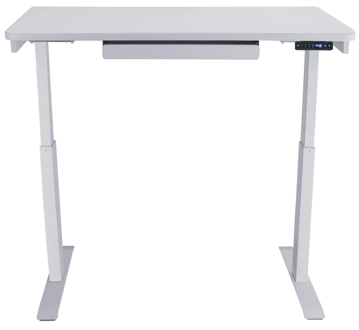 Motionwise Black Electric Height Adjustable Standing Desk, 24?x48", Height Adjustable 28" - 48" with 4 Pre - Set Height Adjustments and USB Charge Port, Multiple Colors