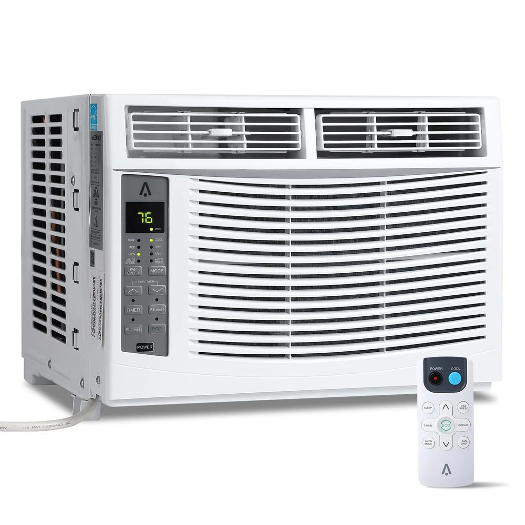Window Air Conditioner with Reusable Filter & Controls, 6000 btu 115V~, Suitable for 250 Sq.ft