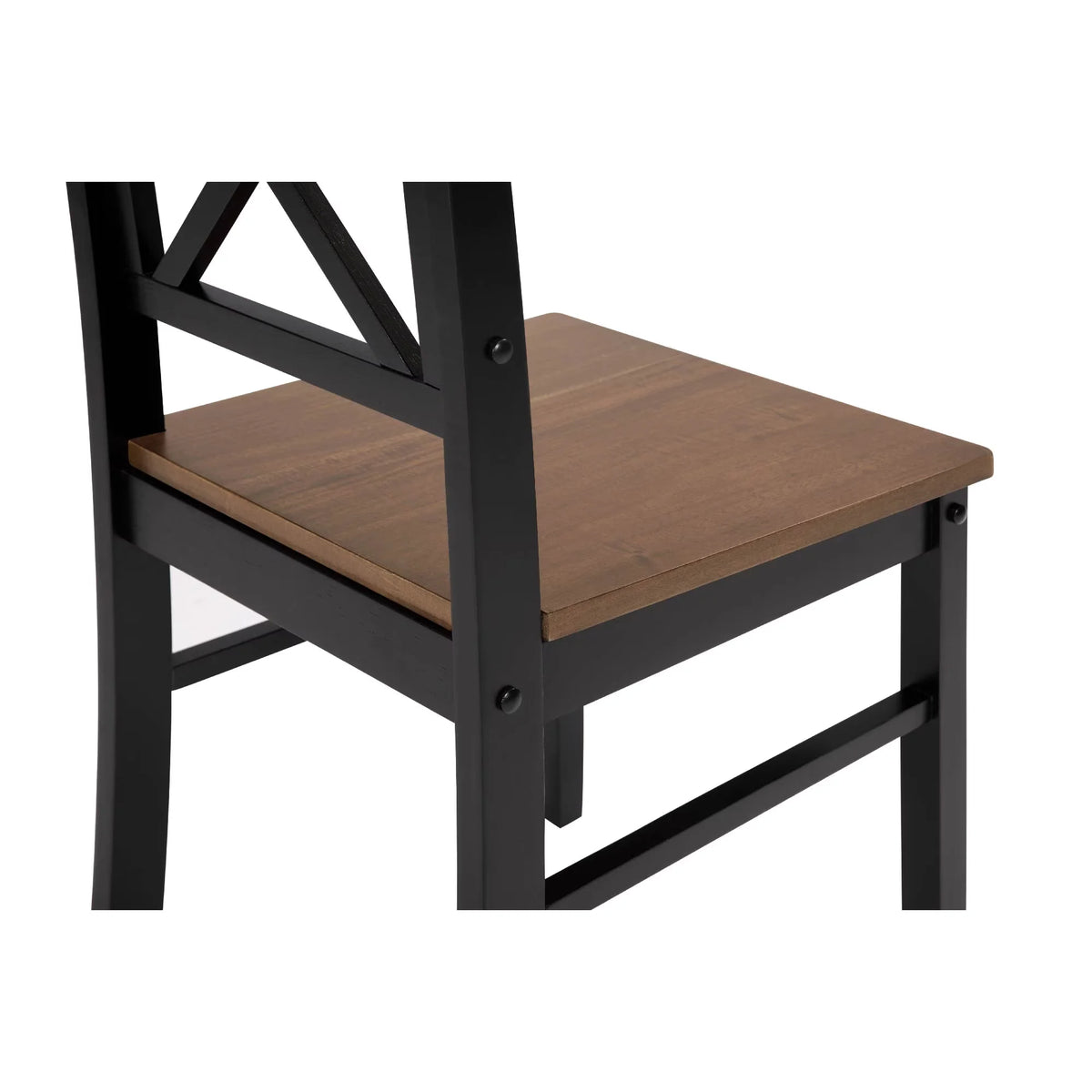 Seizeen Solid Wood Kitchen Table and Chairs, Dining Room Table Set for 4 with Gray Upholstered Chairs, Wood Grain Table Heavy - Duty Frame, Rustic Minimalist Style Breakfast Nook Set