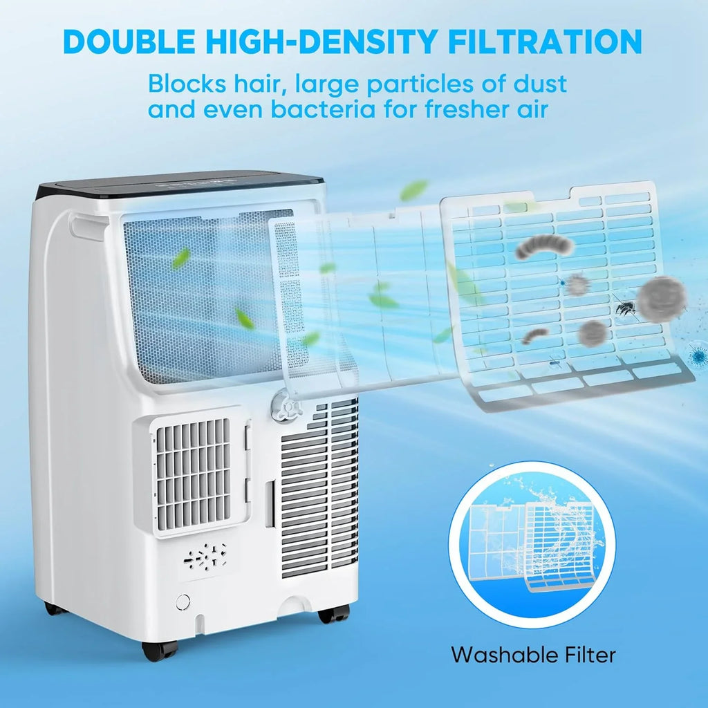 Portable Air Conditioner Cools Up to 700 Sq.ft, 3-IN-1 Energy Efficient Portable AC Unit with Remote Control & Installation Kits for Large…