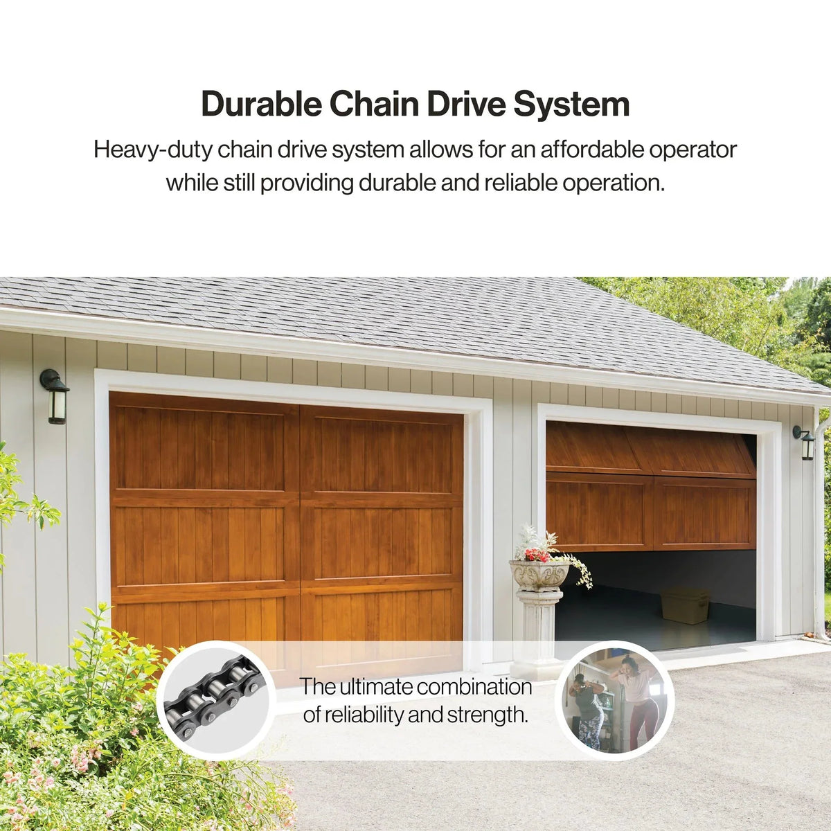 Chain Drive 750 3/4 Hpc Garage Door Opener W/battery Backup - Heavy Duty