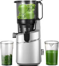 Juicer Machines, 5.3-INCH Self-feeding Masticating Juicer Fit Whole Fruits & Vegetables, Cold Press Electric Juicer Machines with High Juice…