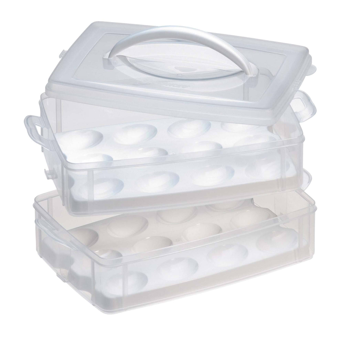 Snapware 1098734 Snap 'n Stack 2-Layer Food Storage Container with Egg