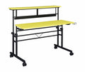 Musiea BE100 Series Sit - Stand Music Recording Studio Desk Workstation W/2x3u Rack