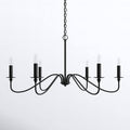 Ableton 6 - Light Candle Style Classic / Traditional Chandelier Birch Lane Finish: Matte Black, Size: 19" H x 36" W x 36" D