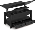 Lift-Top Coffee Table with Drawers and Hidden Storage