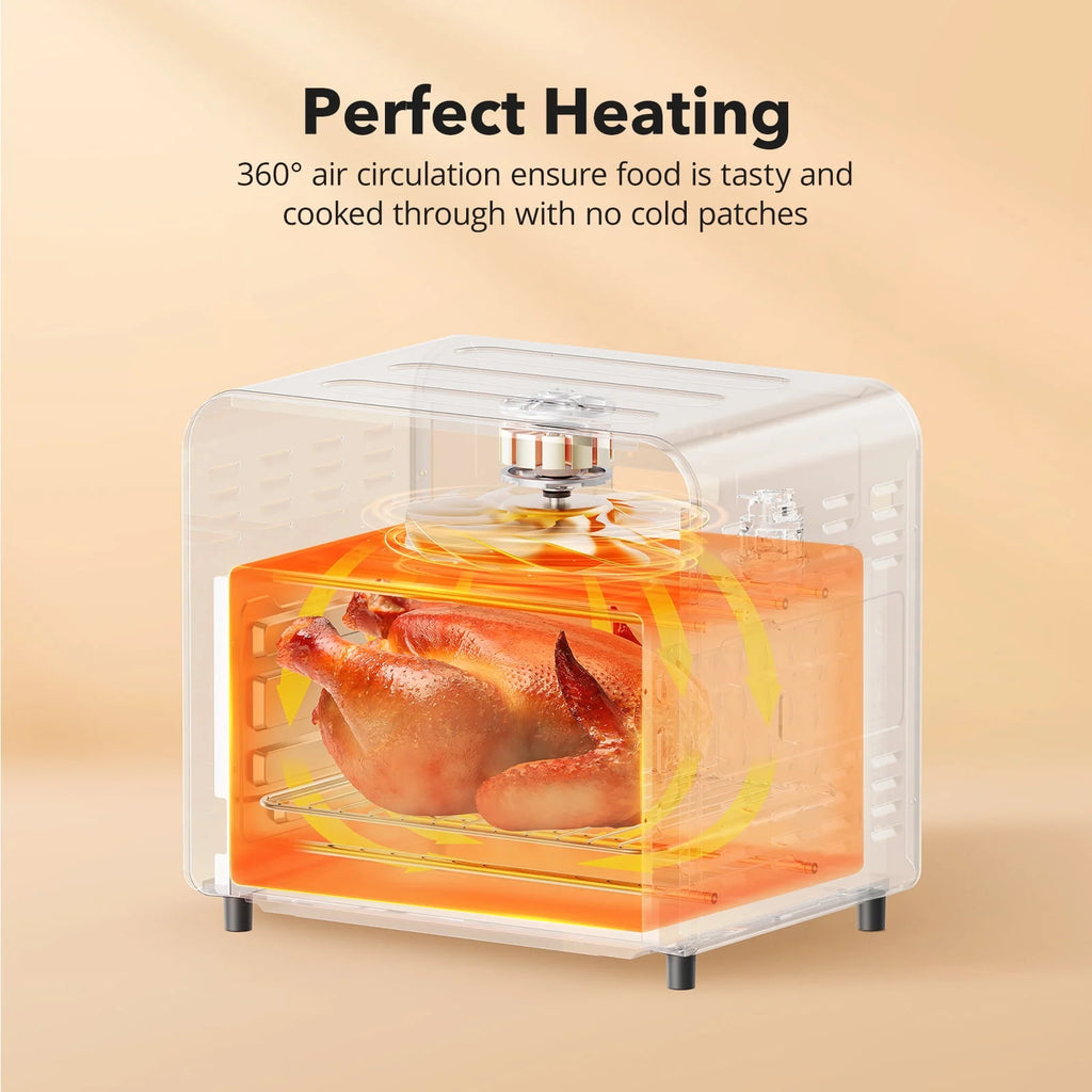 Taotronics Air Fryer | 1700W 14.8 Quart | 9 in 1 Air Fryer Oven | Oil - Less Cooker with Rotisserie Shaft
