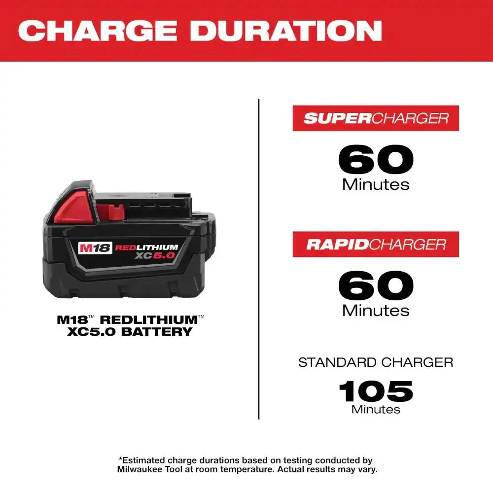 M18 18-VOLT 5.0 ah Lithium-ion Xc Extended Capacity Battery Pack