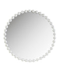 36" Marlowe Beaded Round Wall Mirror White - Madison Park